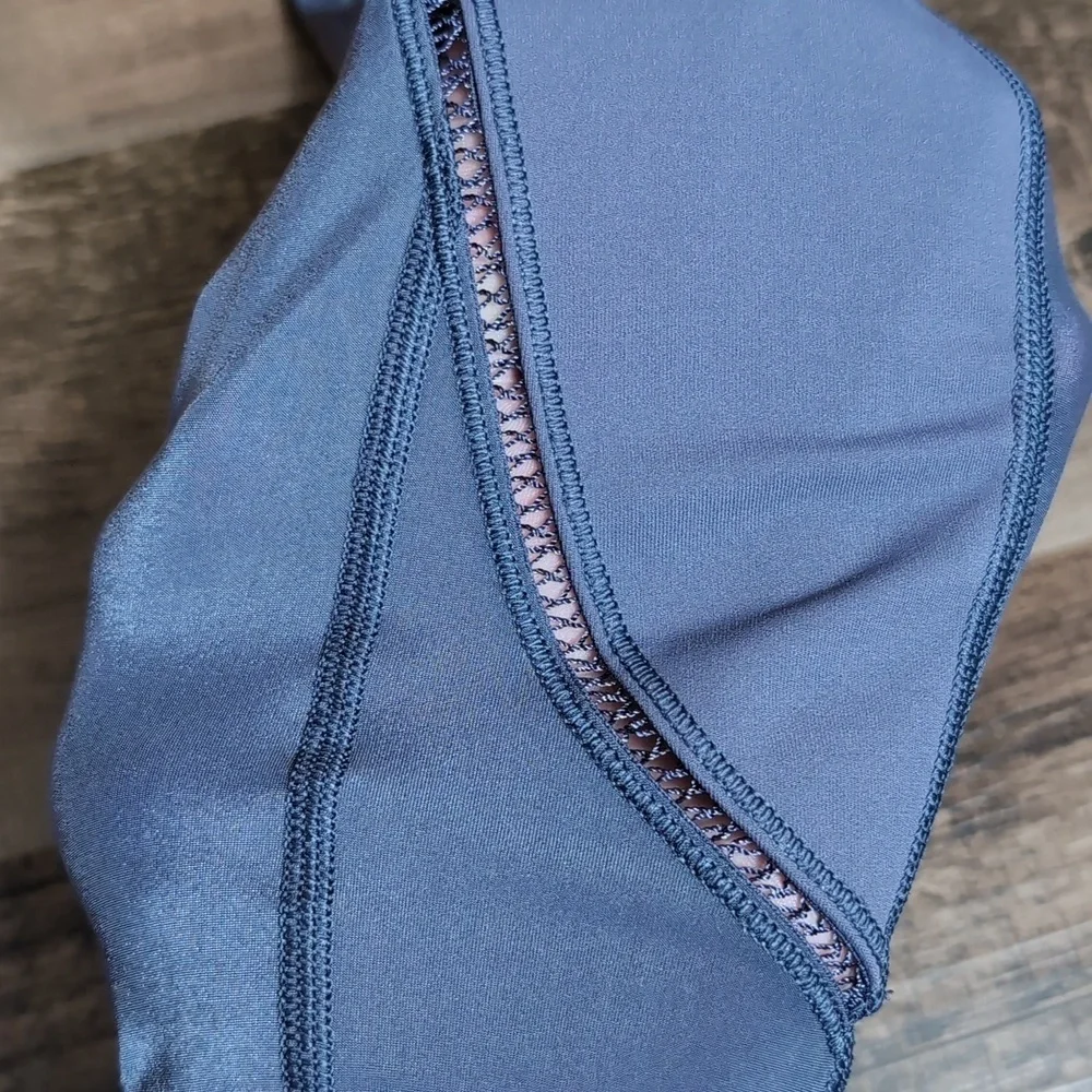 LULULEMON Sculpt It Tight 'Greyvy' (Purple-ish?) Semi-Sheer Panels Hi-Rise Sz 8